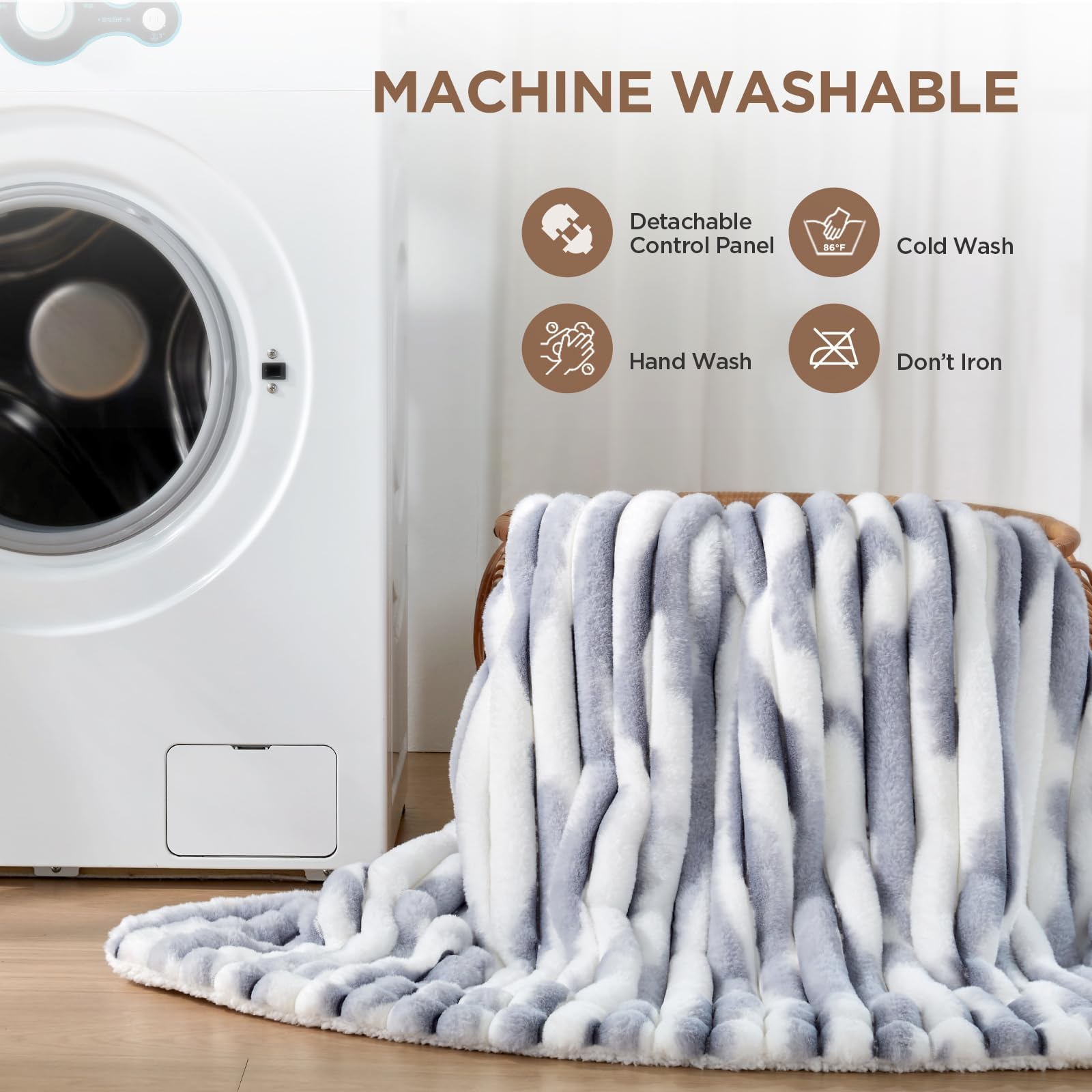 Amazon.com: Westinghouse Faux Fur & Sherpa Heated Blanket Twin